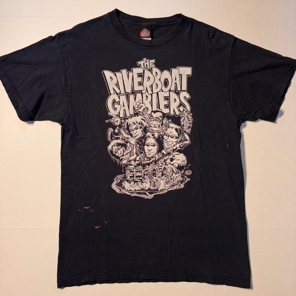 Vtg Gearhead Records The Riverboat Gamblers 90’s Pop Art Punk Rock Band T-shirt